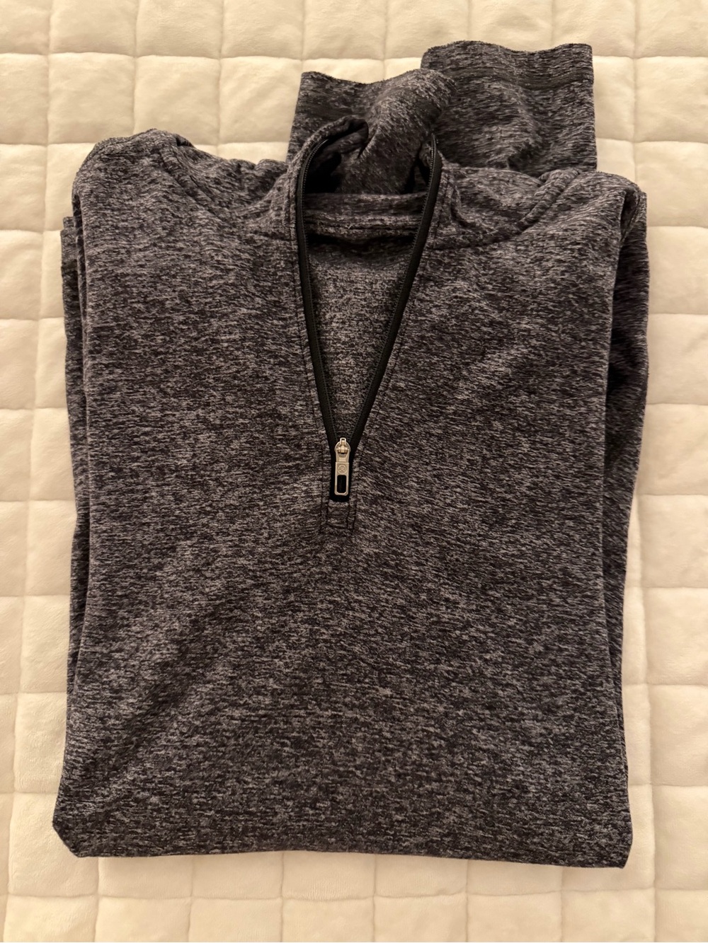 Men's Lululemon Heathered Hooded Quarter-Zip Sweater - Gray